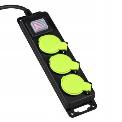 Rallonge électrique 20 m avec interrupteur — 3 prises — IP44