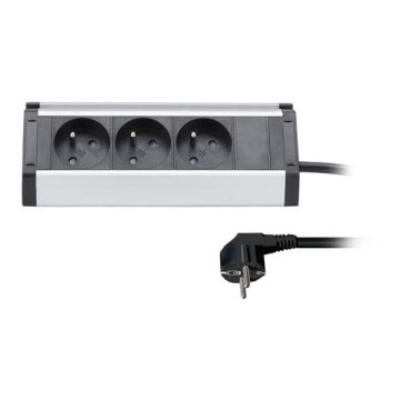 Rallonge électrique 3Z 1,5 m aluminium/noir