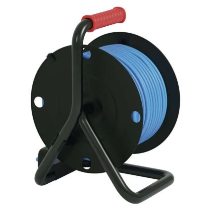 Rallonge sur enrouleur avec 4 prises 25m silicone IP44