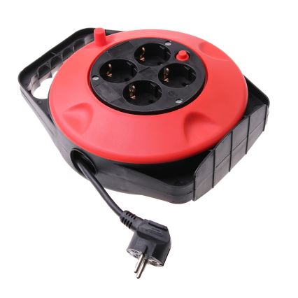 Rallonge sur enrouleur SCHUKO 4Z 10m