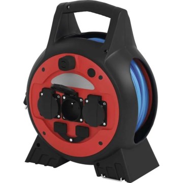 Rallonge sur tambour 3Z 20m rouge/noir IP44