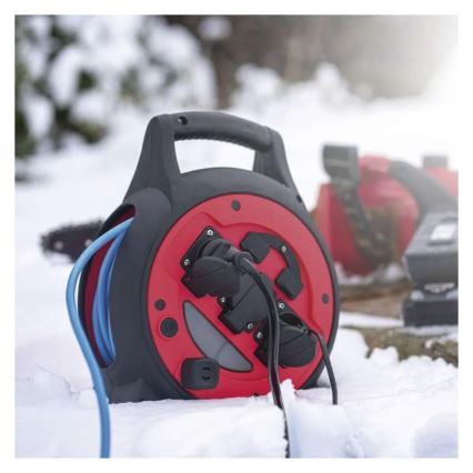 Rallonge sur tambour 3Z 20m rouge/noir IP44