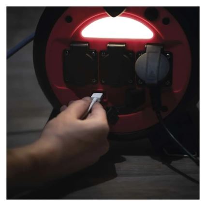 Rallonge sur tambour 3Z 20m rouge/noir IP44