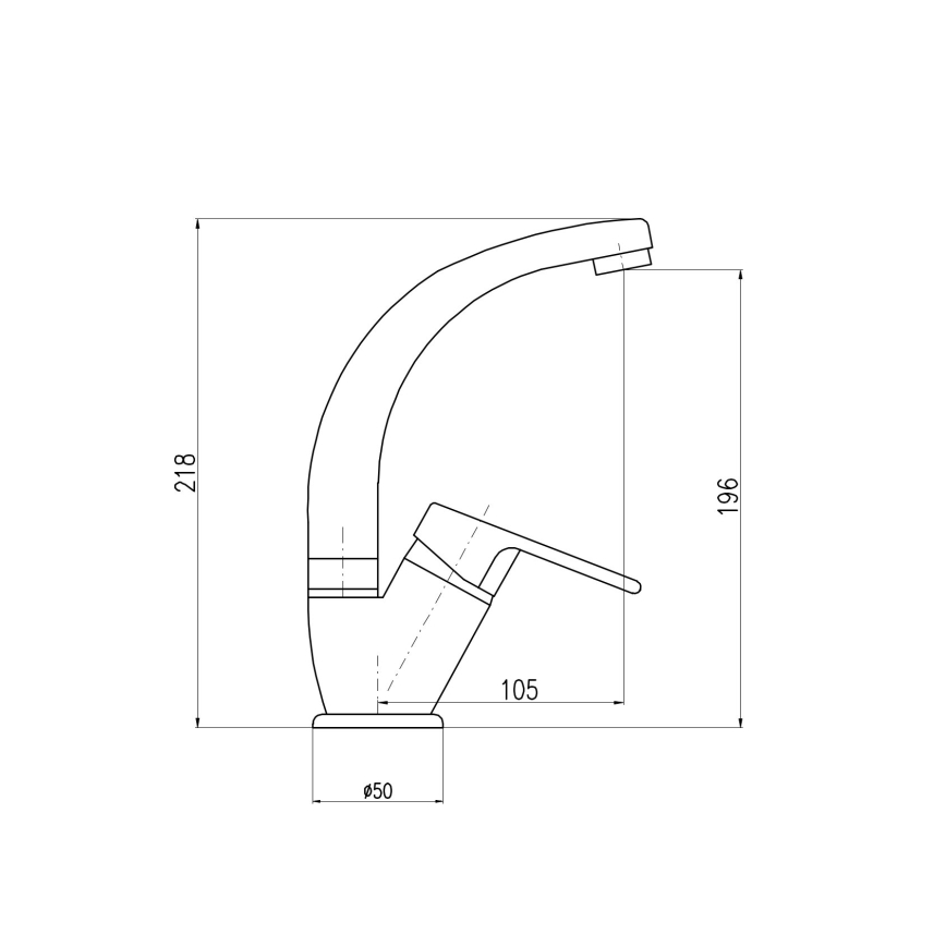 RAV Slezák CO106.0/2 - Mitigeur d'évier COLORADO 21,8 cm, chromé brillant