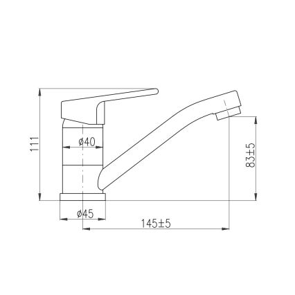 RAV Slezák CO115.0 - Mitigeur pour lavabo COLORADO 11 cm, chrome brillant