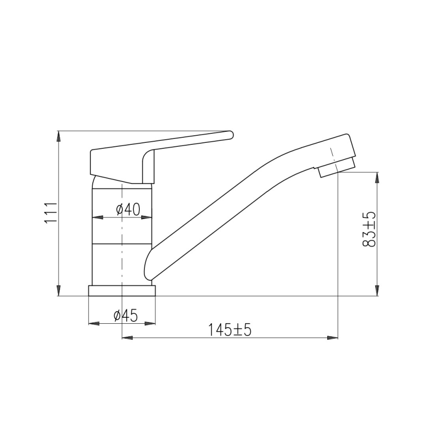 RAV Slezák CO115.0 - Mitigeur pour lavabo COLORADO 11 cm, chrome brillant