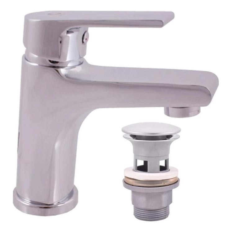 RAV Slezák CO127.0 - Mitigeur pour lavabo + bonde COLORADO 14,3 cm chrome brillant