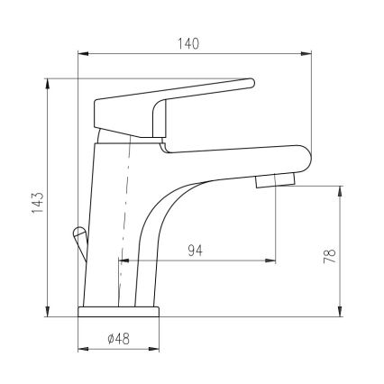 RAV Slezák CO127.0 - Mitigeur pour lavabo + bonde COLORADO 14,3 cm chrome brillant