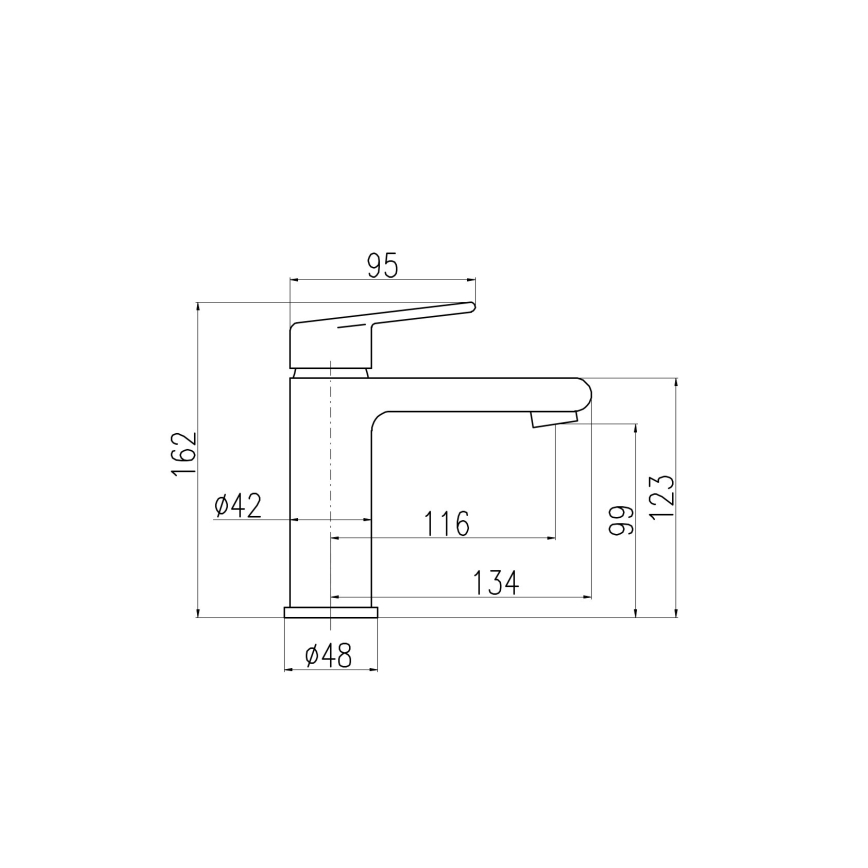 RAV Slezák CO128.0 - Mitigeur pour lavabo COLORADO 16,2 cm chromé brillant