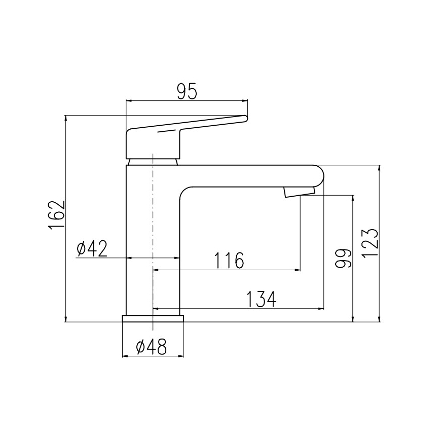 RAV Slezák CO128.0CMATZ - Mitigeur pour lavabo COLORADO 16,2 cm noir/doré