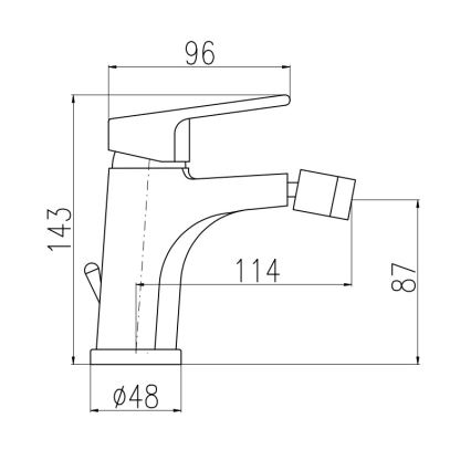 RAV Slezák CO145.0 - Mitigeur pour bidet + bonde COLORADO 14,3 cm chromé brillant
