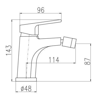 RAV Slezák CO145.0KCMATZ - Mitigeur pour bidet + bonde COLORADO 14,3 cm noir/doré