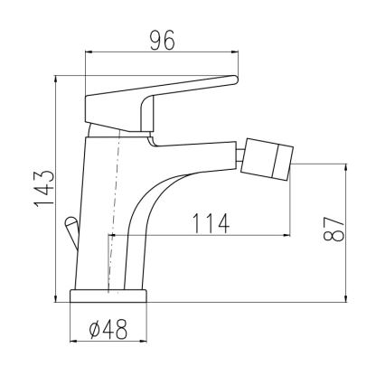 RAV Slezák CO145.0KZ - Mitigeur pour bidet + bonde COLORADO 14,3 cm doré brillant