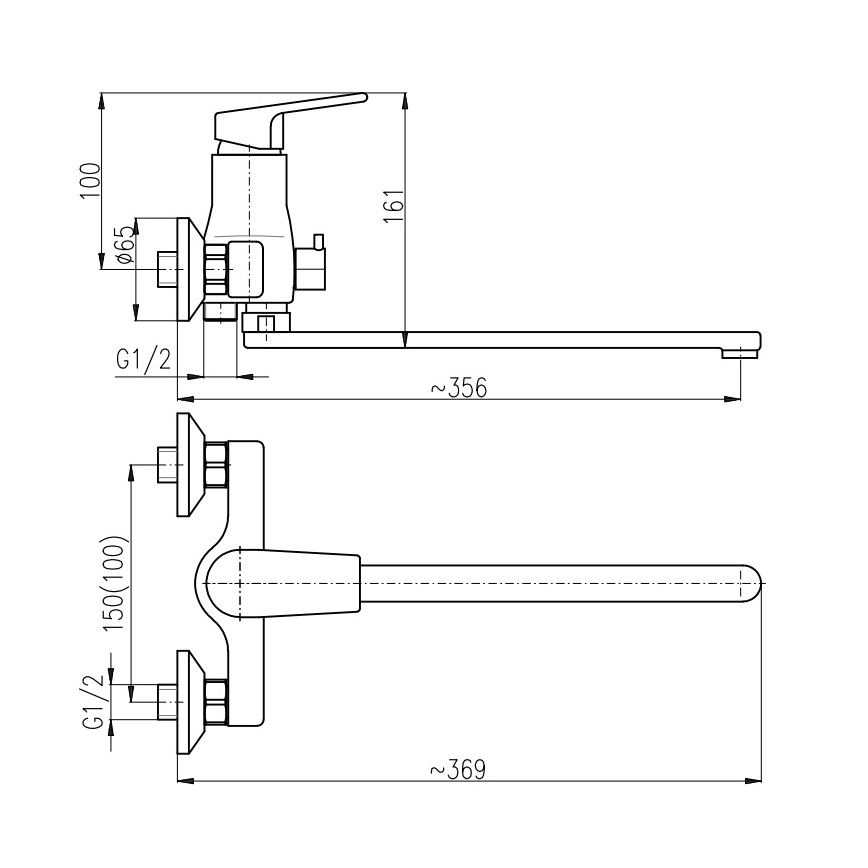 RAV Slezák CO153.5 - Mitigeur de baignoire COLORADO, chrome brillant