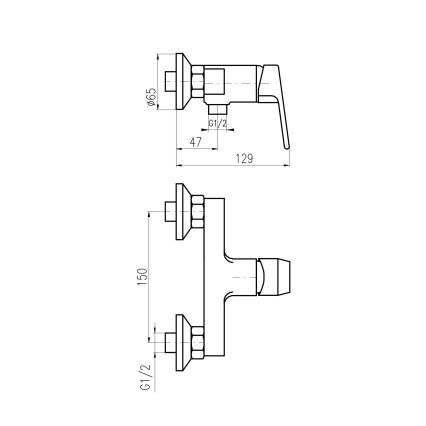 RAV Slezák CO181.5 - Mitigeur de douche COLORADO, chrome brillant