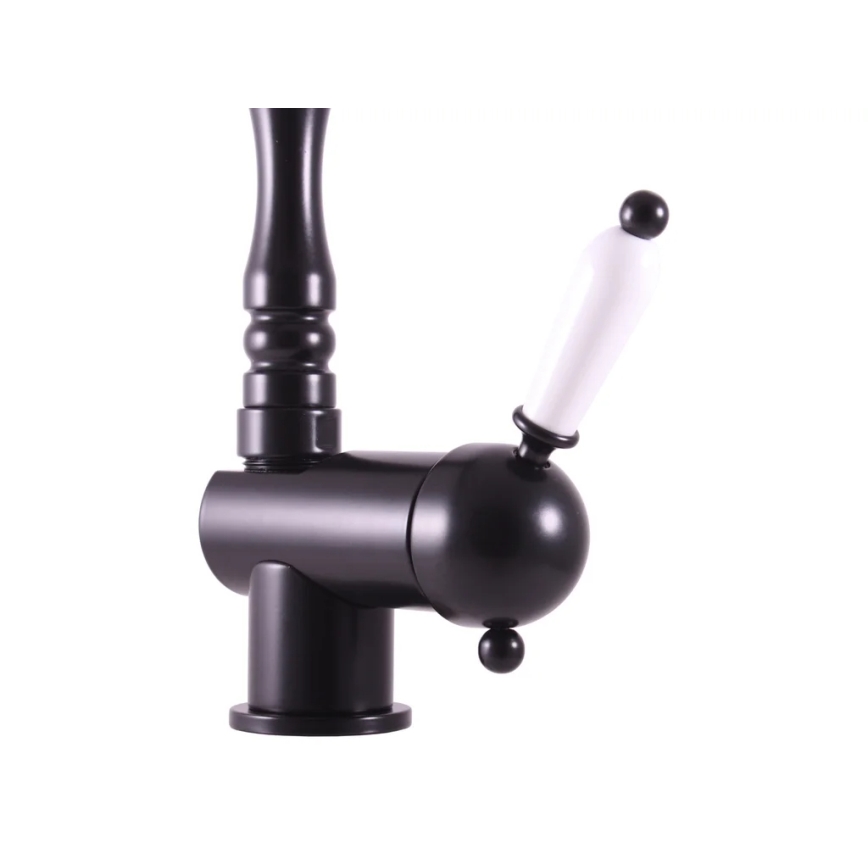 RAV Slezák L508.0/8CMAT - Mitigeur évier/vasque LABE RETRO 25,6 cm noir mat