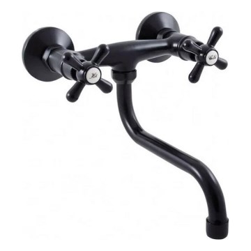 RAV Slezák MK101.5/21CMAT - Mitigeur évier/lavabo MORAVA RETRO noir mat