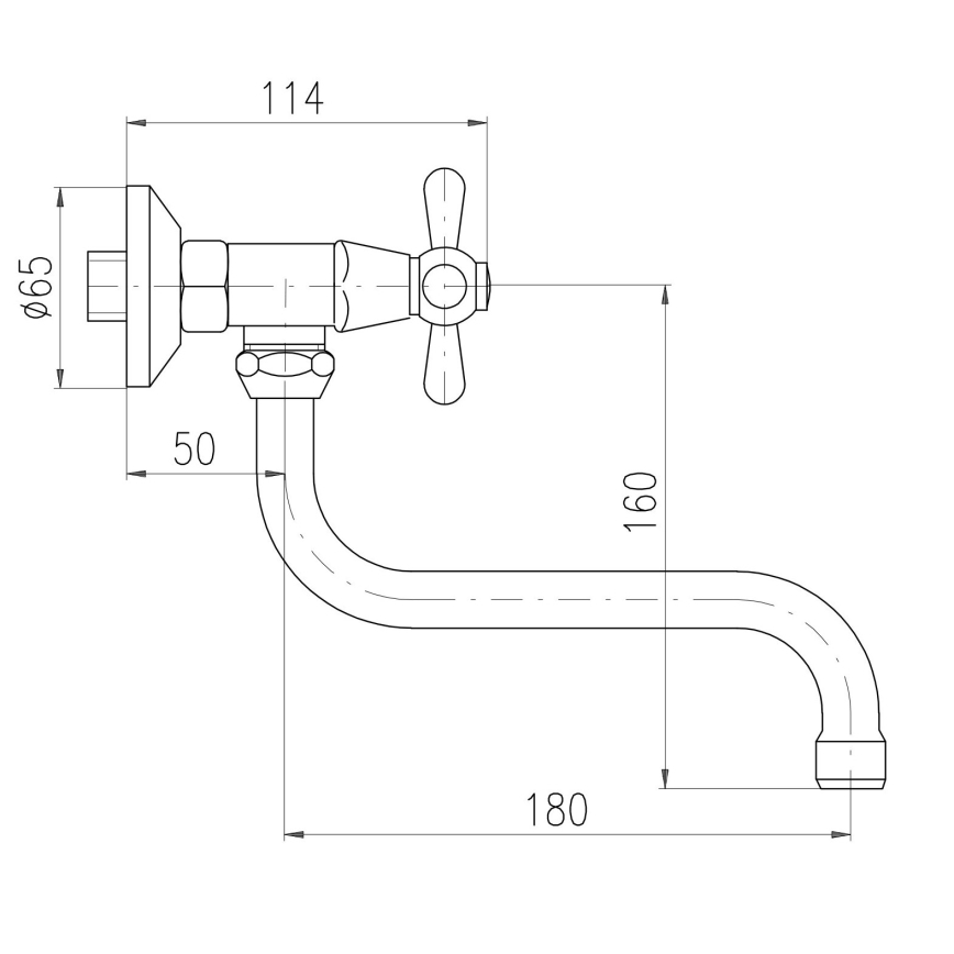 RAV Slezák MK101.5/21CMAT - Mitigeur évier/lavabo MORAVA RETRO noir mat