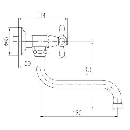 RAV Slezák MK101.5/21CMATSM - Mitigeur évier/lavabo MORAVA RETRO noir/laiton