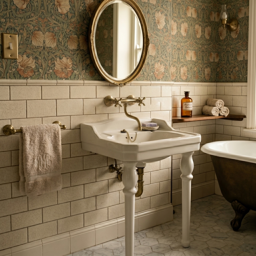 RAV Slezák MK101.5/21SM - Mitigeur évier/lavabo MORAVA RETRO en laiton vieilli