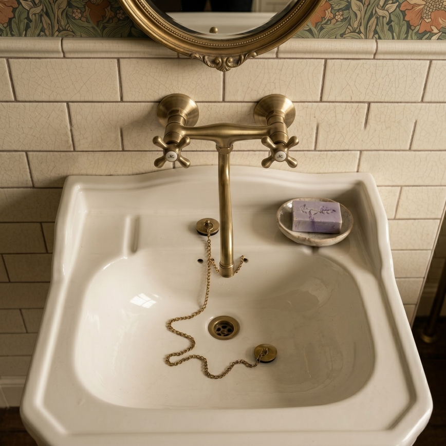 RAV Slezák MK101.5/21SM - Mitigeur évier/lavabo MORAVA RETRO en laiton vieilli