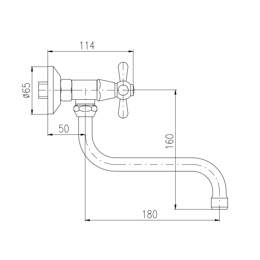 RAV Slezák MK101.5/21SM - Mitigeur évier/lavabo MORAVA RETRO en laiton vieilli