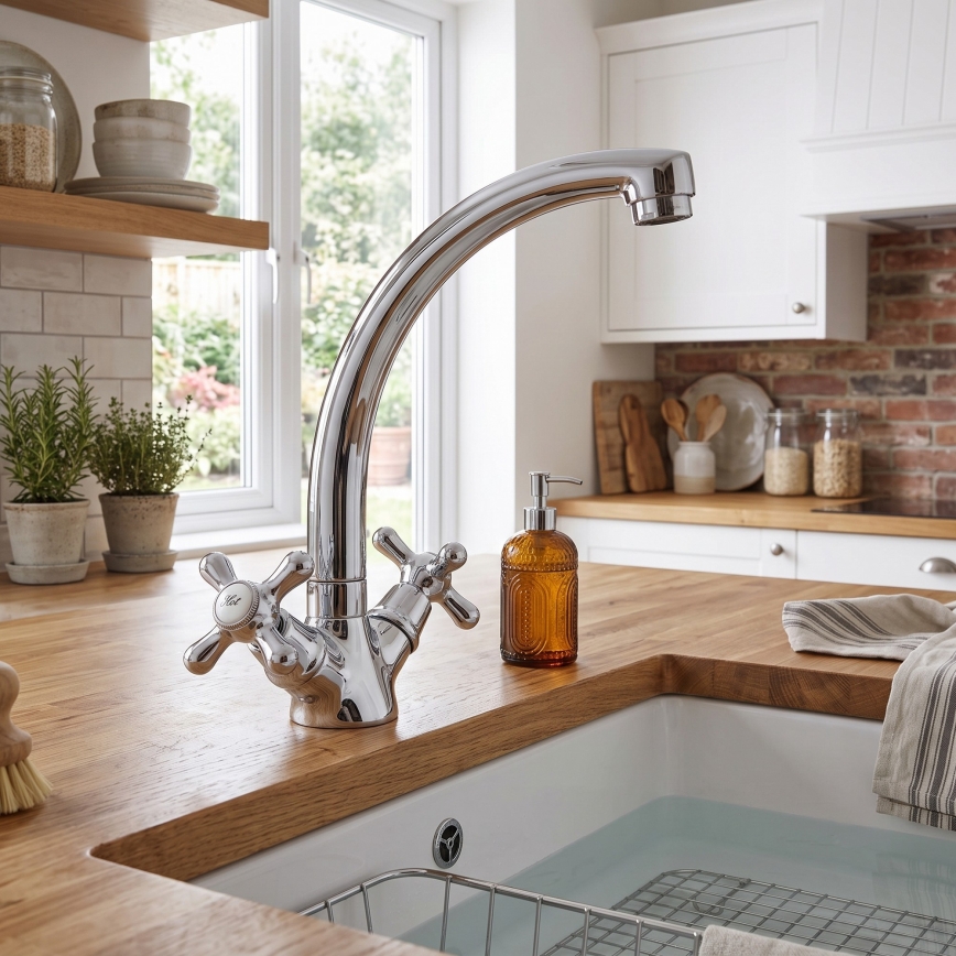 RAV Slezák MK120.0/2 - Mitigeur lavabo MORAVA 20,5 cm, chrome brillant