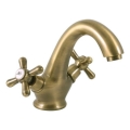 RAV Slezák MK128.0SM - Mitigeur de lavabo MORAVA RETRO 16 cm, finition laiton vieilli