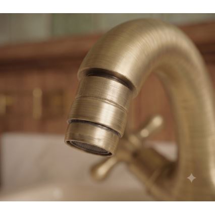 RAV Slezák MK143.0SM - Mitigeur pour bidet + vidage MORAVA RETRO 16 cm laiton patiné