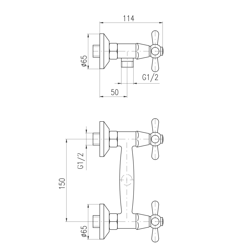 RAV Slezák MK180.5 - Mitigeur de douche MORAVA chromé brillant