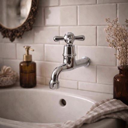 RAV Slezák MK193 - Mitigeur pour lavabo MORAVA RETRO 11,8 cm, chrome brillant