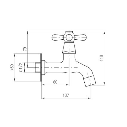 RAV Slezák MK193SM - Mitigeur pour lavabo MORAVA RETRO 11,8 cm, laiton vieilli