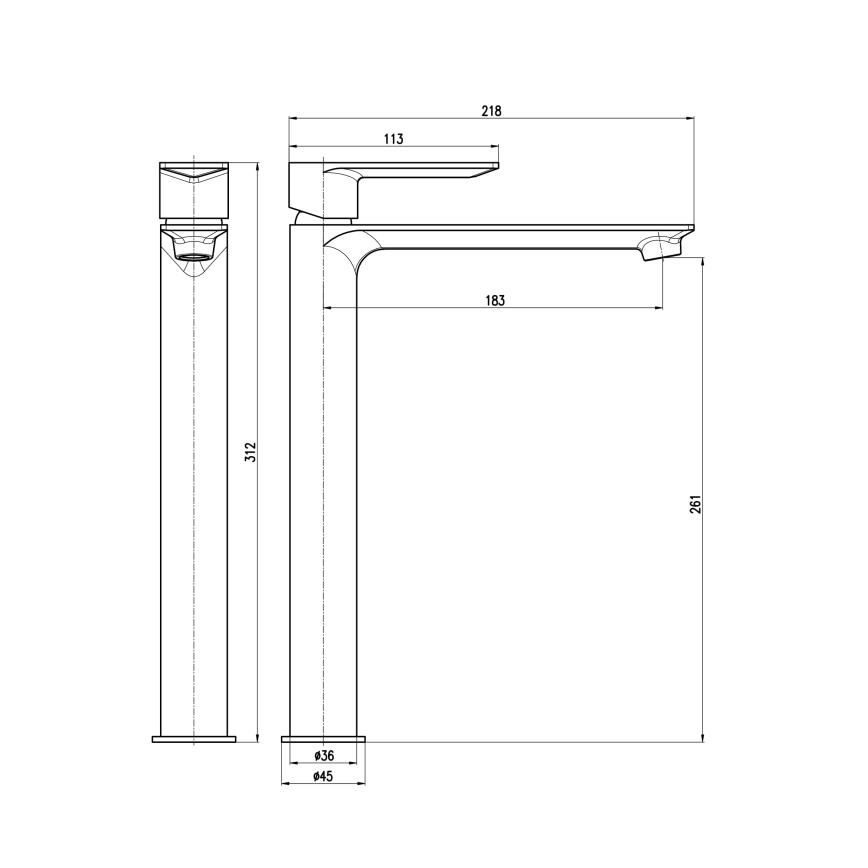 RAV Slezák NL130.0BMAT - Mitigeur de lavabo NIL 31,2 cm blanc mat