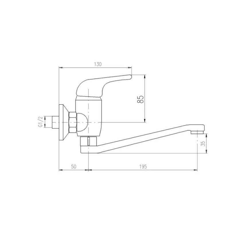 RAV Slezák SA001.5/26 - Mitigeur évier/lavabo SAZAVA chrome brillant