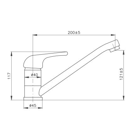 RAV Slezák SA005.0 - Mitigeur d'évier SAZAVA 11,7 cm chromé brillant