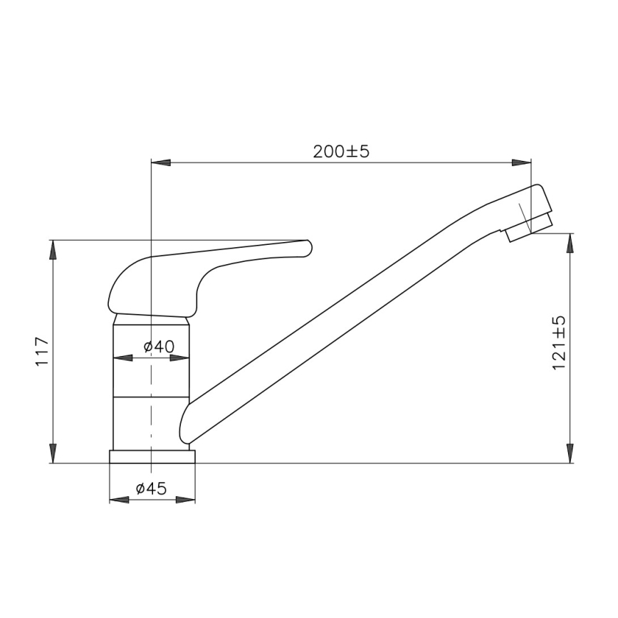 RAV Slezák SA005.0 - Mitigeur d'évier SAZAVA 11,7 cm chromé brillant