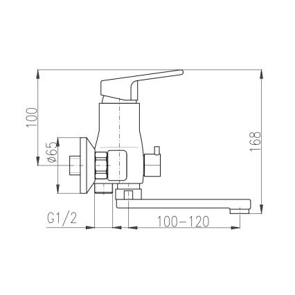 RAV Slezák SA051.5 - Mitigeur de baignoire SAZAVA chromé brillant