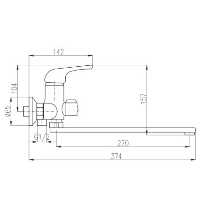 RAV Slezák SA053.5 - Mitigeur de baignoire SAZAVA chrome brillant