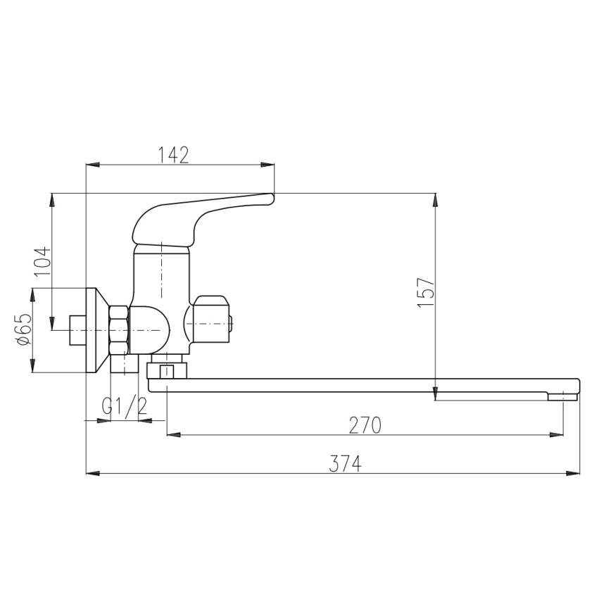 RAV Slezák SA053.5 - Mitigeur de baignoire SAZAVA chrome brillant