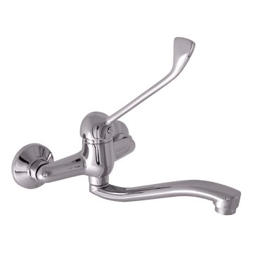 RAV Slezák SA601.5/26 - Mitigeur de lavabo SAZAVA 23 cm à levier hygiénique, chrome brillant