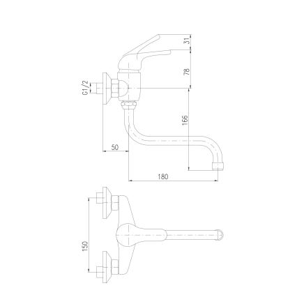 RAV Slezák SAJ001.5/21 - Mitigeur pour lavabo JUNIOR rouge/bleu/jaune
