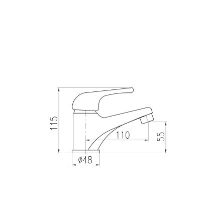 RAV Slezák SAJ091.0 - Mitigeur pour lavabo JUNIOR 11,5 cm rouge/jaune