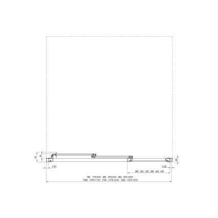 Ravak 00VG01R211 - Porte de douche pliante à 3 volets SUPERNOVA 120x198 cm blanche