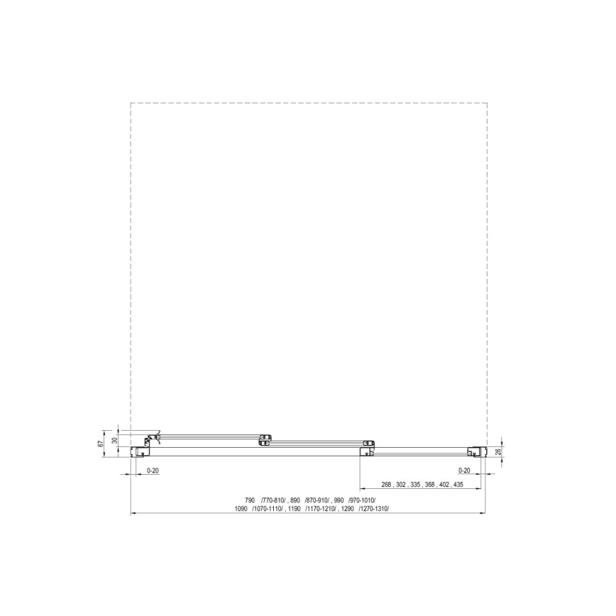 Ravak 00VG01R211 - Porte de douche pliante à 3 volets SUPERNOVA 120x198 cm blanche
