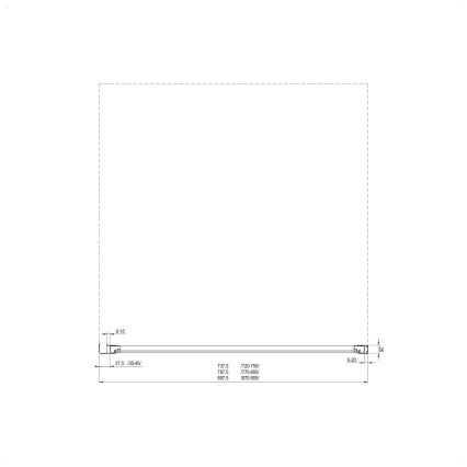 Ravak 940701R211 - Paroi de douche fixe SUPERNOVA 90 x 198 cm blanche