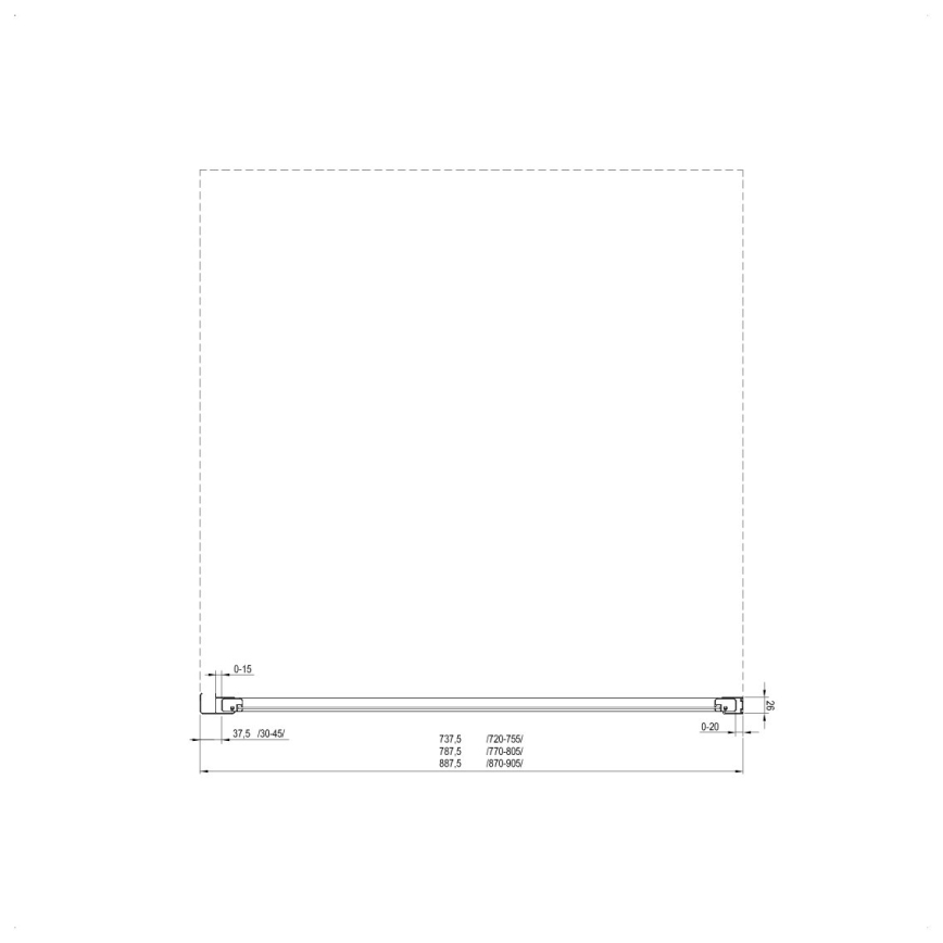 Ravak 940701R211 - Paroi de douche fixe SUPERNOVA 90 x 198 cm blanche