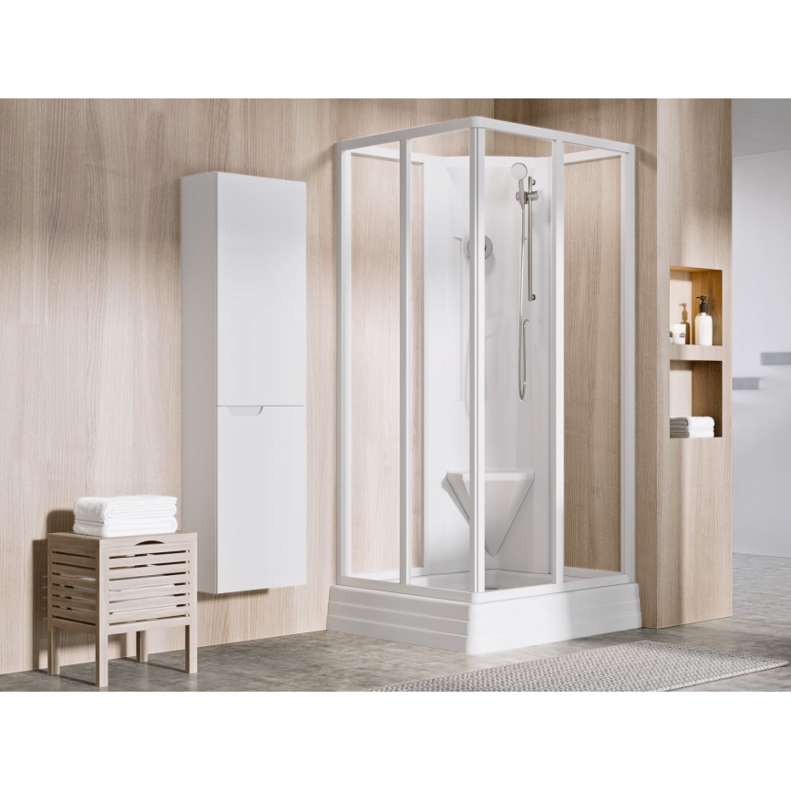 Ravak A007701120 - Receveur de douche carré ANGELA 90x90 cm blanc