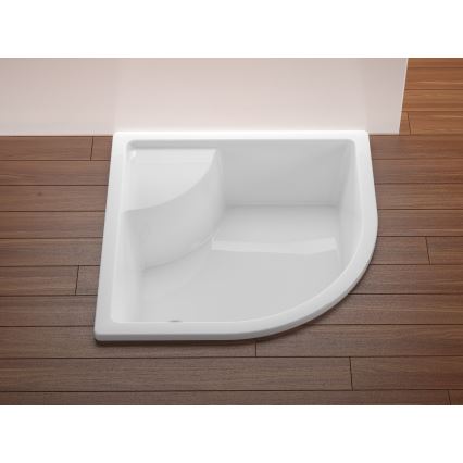 Ravak A217001020 - Receveur de douche quart de cercle SABINA 90x90 cm blanc