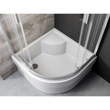 Ravak A217001020 - Receveur de douche quart de cercle SABINA 90x90 cm blanc