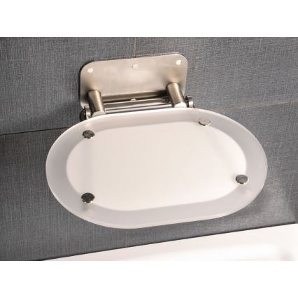 Ravak B8F0000029 - Siège de douche rabattable OVO en inox